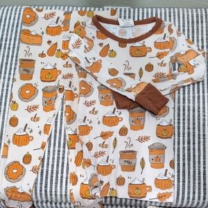 Never worn. Pumpkin Spice Kids Pajama Set